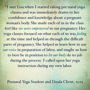 Lisa Kazmer Prenatal Yoga
