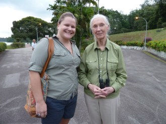 Lisa Kazmer and Jane Goodall