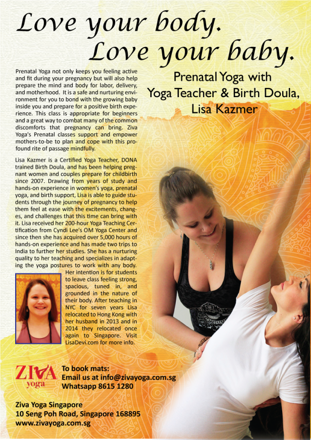 prenatal yoga at ziva yoga singapore tiong bahru